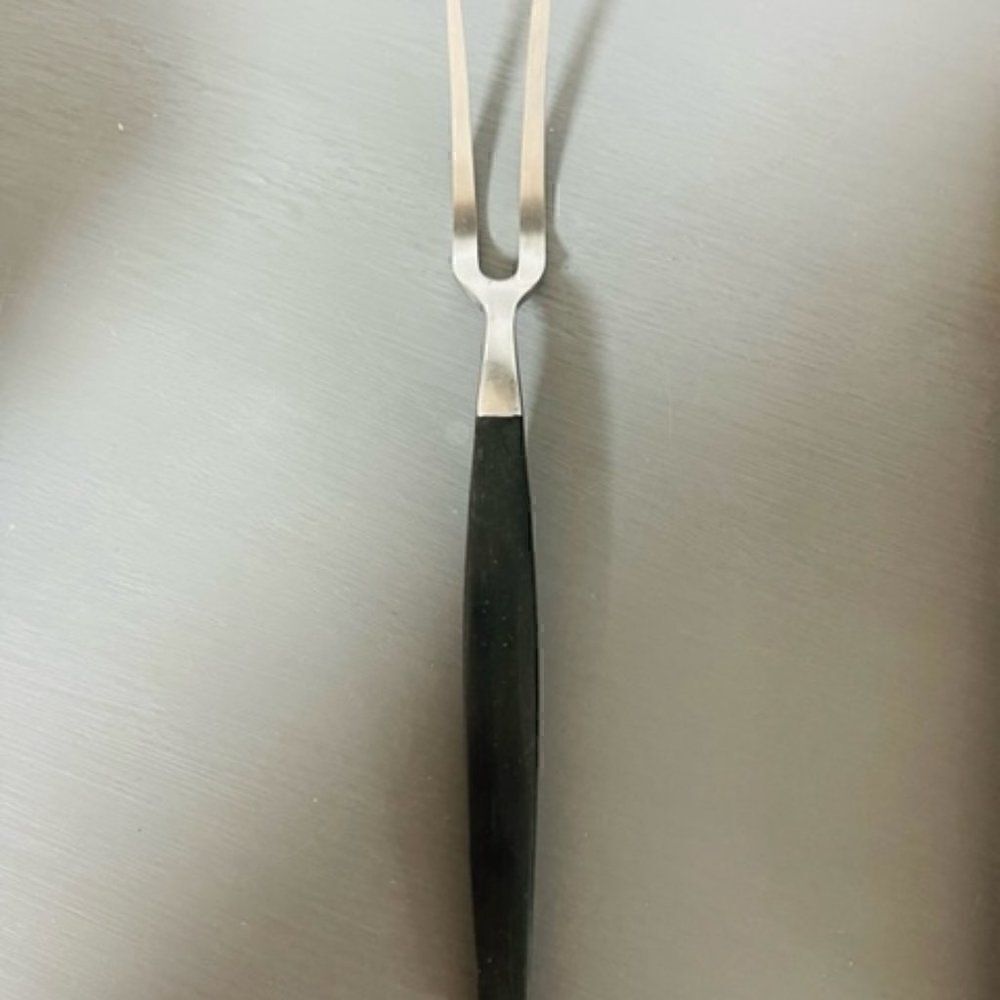 Lauffer ONYX Black Stainless Carving Meat Fork  Norway 10"  2 prong Excellent co - Picture 2 of 6